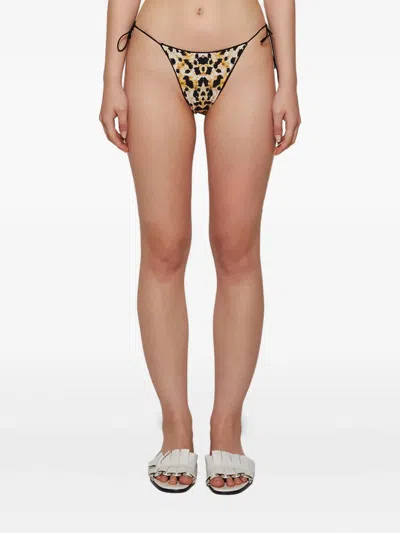 Tropic Of C Tie-side Animal-print Bottoms In Multi