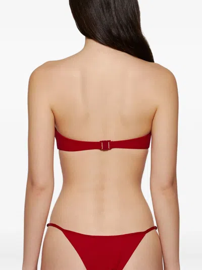 Tropic Of C Mariel Strapless Bikini Top In Red