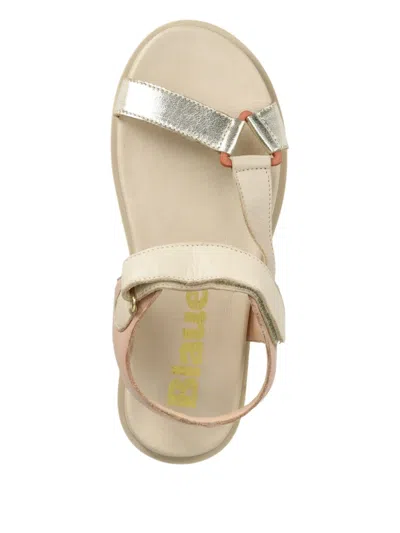 Blauer Elsie Leather Platform Sandals In Multi