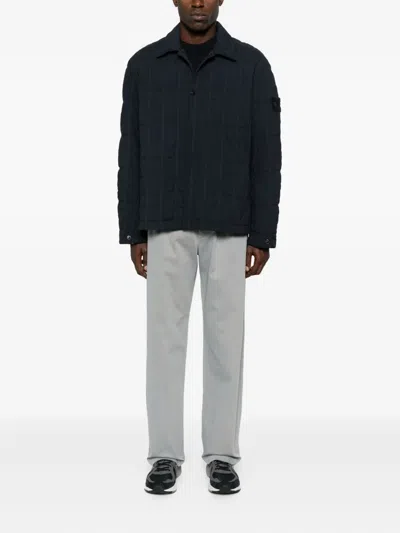 Stone Island Sweatshirt With Compass Application In Black