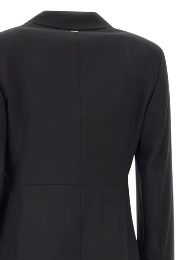 Hugo Boss Tailored Jacket Notched Lapels Front Pockets In Black