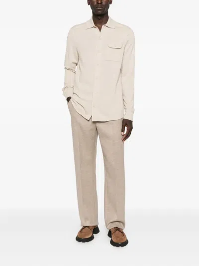 Eric Bompard Knit Shirt In Neutral