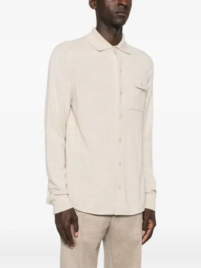 Eric Bompard Knit Shirt In Neutral