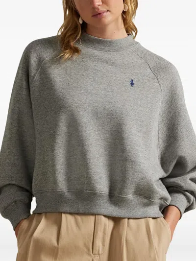 Polo Ralph Lauren Crew Neck Knit Sweater In Gray