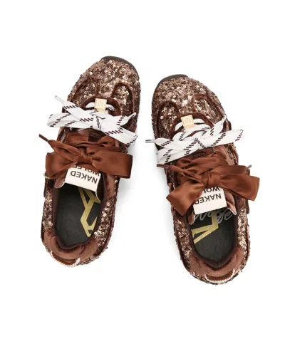 Naked Wolfe Adored Brown Sequin In Brown
