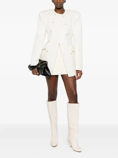 Wardrobe.nyc X Rosie Huntington-whiteley Sculpted Mini Skirt In White