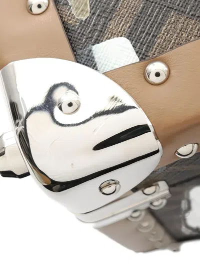 Pre-owned Fendi 10s Zucca Tool-print Tote Bag In Brown