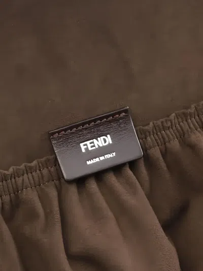 Pre-owned Fendi 10s Zucca Tool-print Tote Bag In Brown