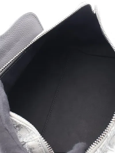 Pre-owned Dior Monogram-pattern Leather Bag In Gray