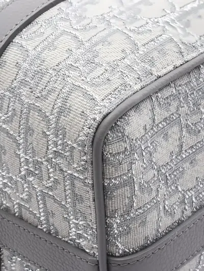Pre-owned Dior Monogram-pattern Leather Bag In Gray
