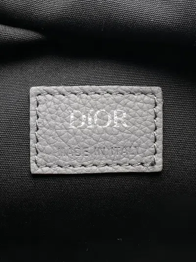 Pre-owned Dior Monogram-pattern Leather Bag In Gray