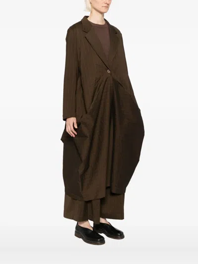 Uma Wang Cider Coat In Brown