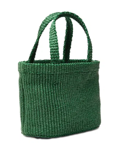 Jimmy Choo Beach Mini Raffia Tote In Green