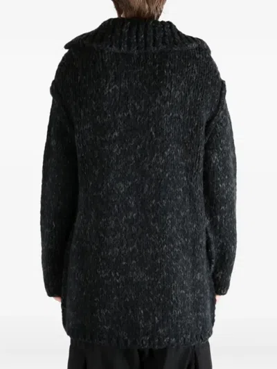 Yohji Yamamoto Button Coat In Gray