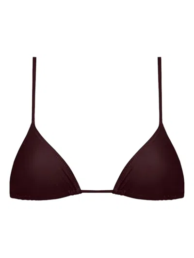 Tropic Of C Equator Triangle Bikini Top In Burgundy