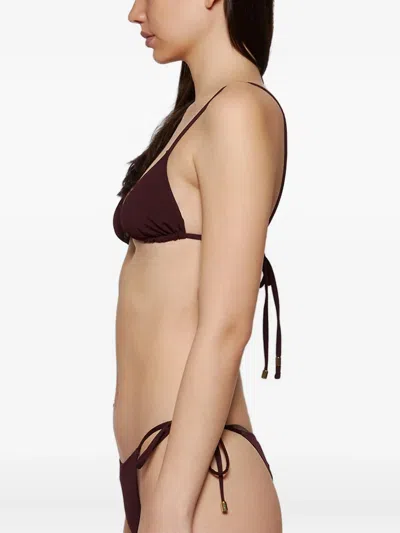 Tropic Of C Equator Triangle Bikini Top In Burgundy