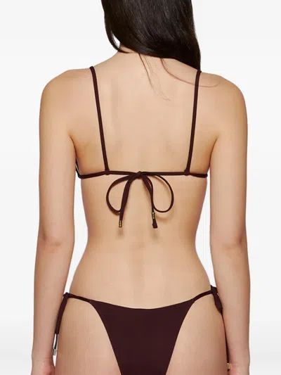 Tropic Of C Equator Triangle Bikini Top In Burgundy