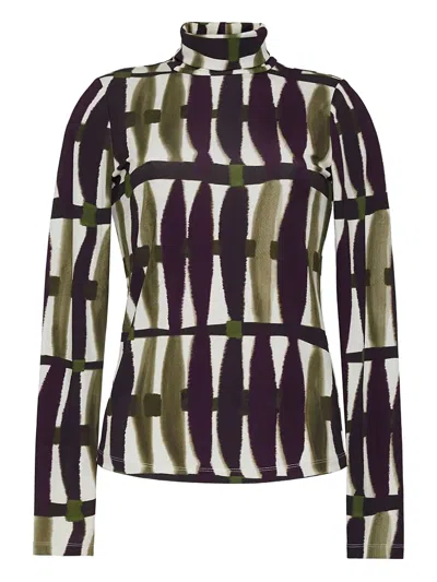 Cara Cara Suzie Abstract-print Mock-neck Top In Multi