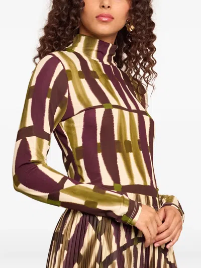Cara Cara Suzie Abstract-print Mock-neck Top In Multi