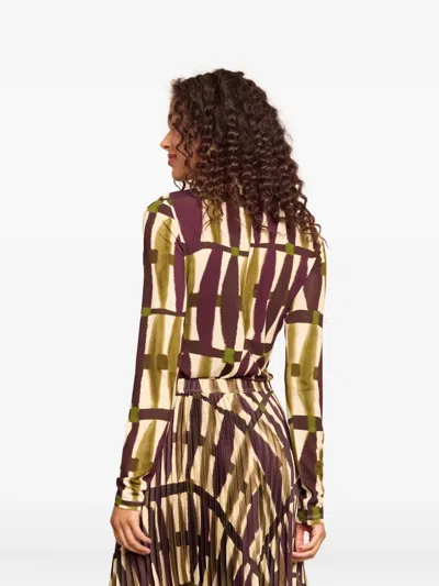 Cara Cara Suzie Abstract-print Mock-neck Top In Multi