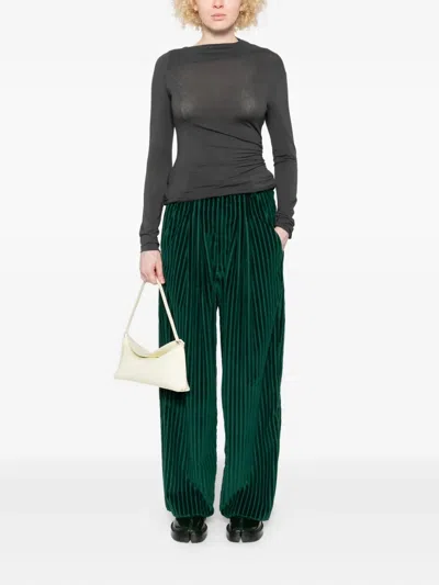 垂坠侧褶饰毛衣