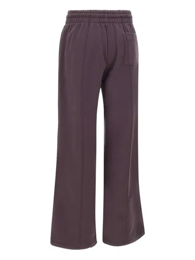 Casablanca Purple Dragonfly Floral Open Hem Sweatpants In Burgundy