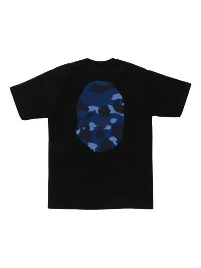 A Bathing Ape Camo-print Tee In Black