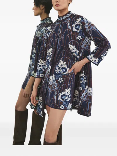 VICKY 花卉嵌花开衫