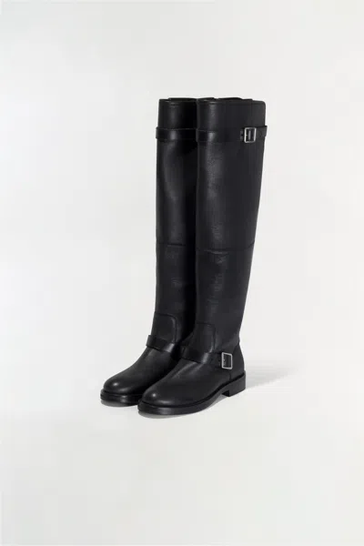 Simkhai Noah Leather Over-the-knee Boots In Black