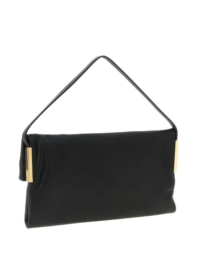 Elisabetta Franchi Signature Shoulder Bag Top Handle In Black