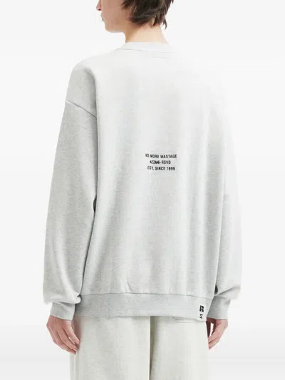 Izzue Teddy Bear-embroidered Crew-neck Sweatshirt In Gray