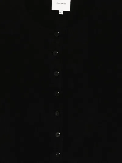 Reformation Clara Cardigan In Black