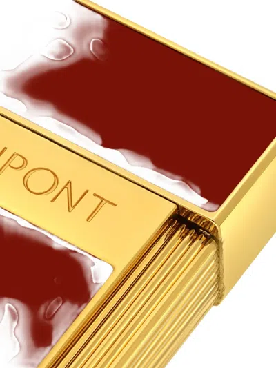 St Dupont Line-engraved Lighter In Red