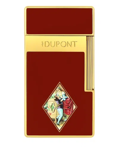 St Dupont Line-engraved Lighter In Red