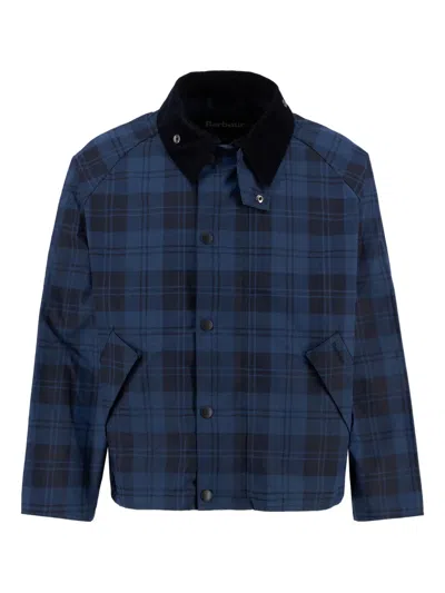 Barbour Check Windbreaker In Blue