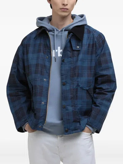 Barbour Check Windbreaker In Blue