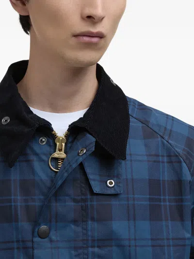 Barbour Check Windbreaker In Blue