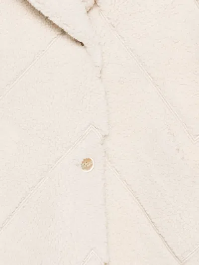 人字纹图案皮毛一体夹克