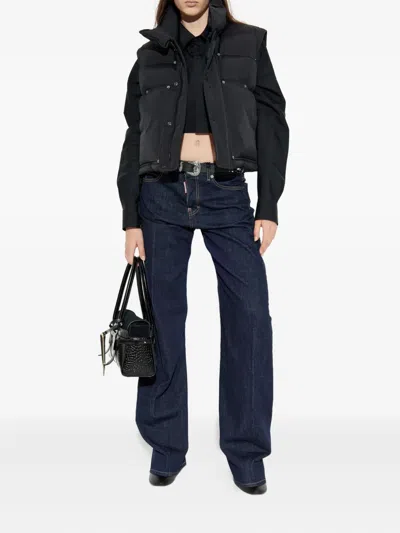 Dsquared2 Quilted Puffer Vest In Black