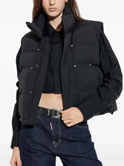 Dsquared2 Quilted Puffer Vest In Black