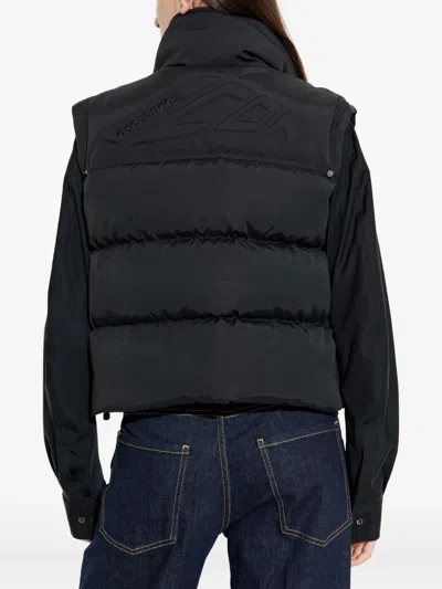 Dsquared2 Quilted Puffer Vest In Black