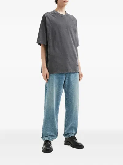 Izzue Logo-embroidered T-shirt In Gray