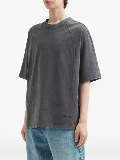 Izzue Logo-embroidered T-shirt In Gray