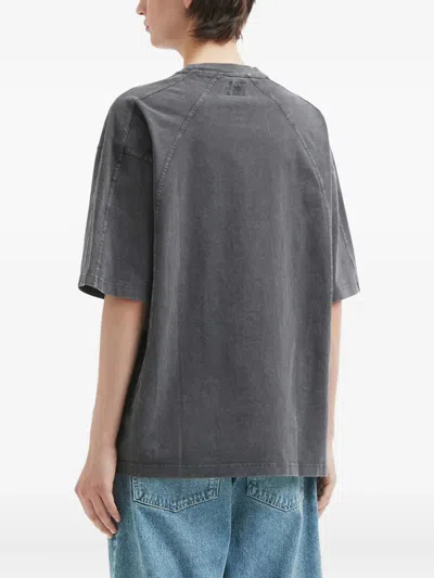 Izzue Logo-embroidered T-shirt In Gray