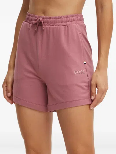 Hugo Boss Elasticated-waist Mini Shorts In Pink