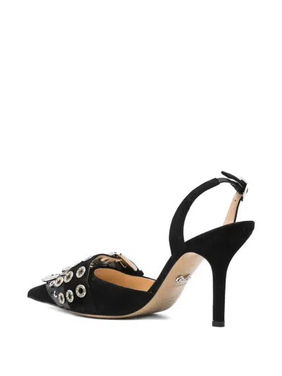 Mach&mach 100mm Buckle-detail Pointed-toe Pumps In Black