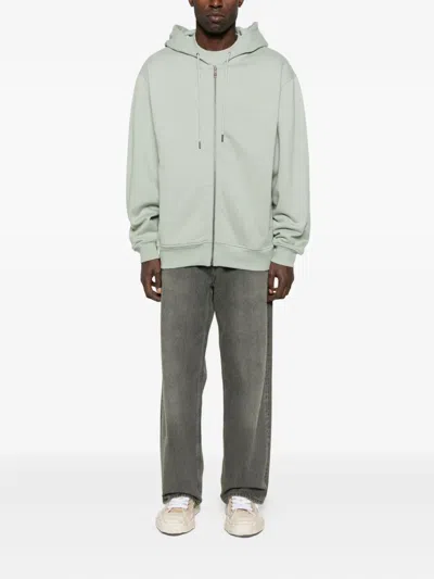 Daily Paper Zip-up Logo-embroidered Hoodie In Green