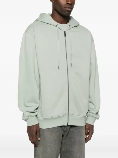 Daily Paper Zip-up Logo-embroidered Hoodie In Green