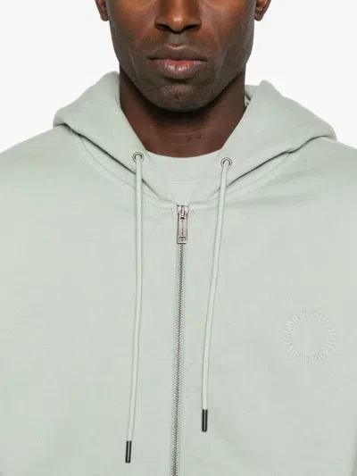 Daily Paper Zip-up Logo-embroidered Hoodie In Green