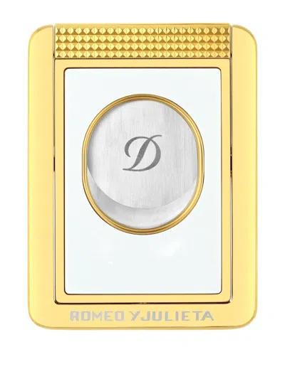 St Dupont Monogram Cigar Cutter Stand In Gold